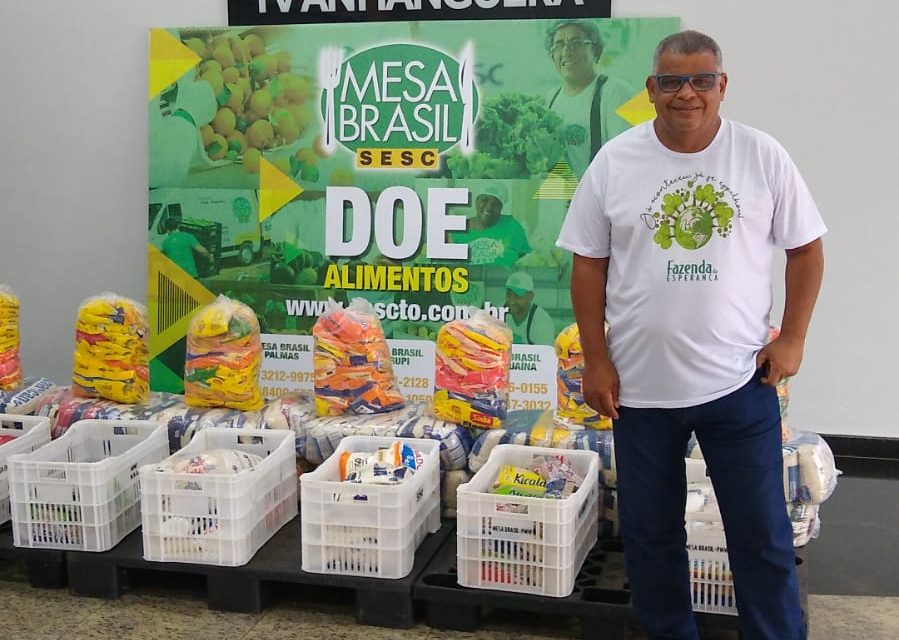 Fazenda da Esperança recebe alimentos arrecadados no Futebol Solidário, em Tocantins