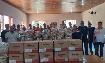Em Poconé (MT), Fazenda da Esperança recebe doações de cestas básicas