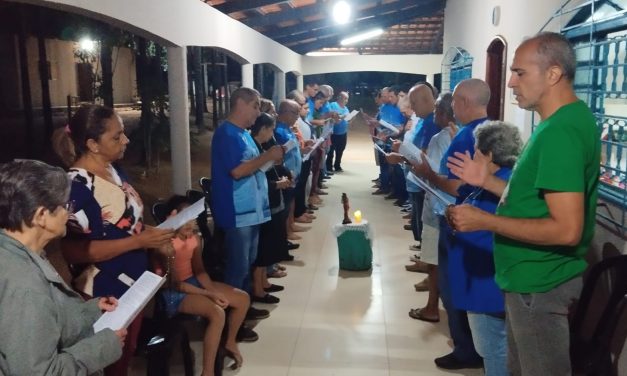 Grupo realiza Terço dos Homens na Fazenda São Sebastião, em Mozarlândia (GO)