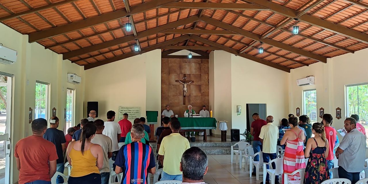 Missa e conclusão de ano marcam o domingo na Fazenda da Esperança em Porto Nacional (TO)