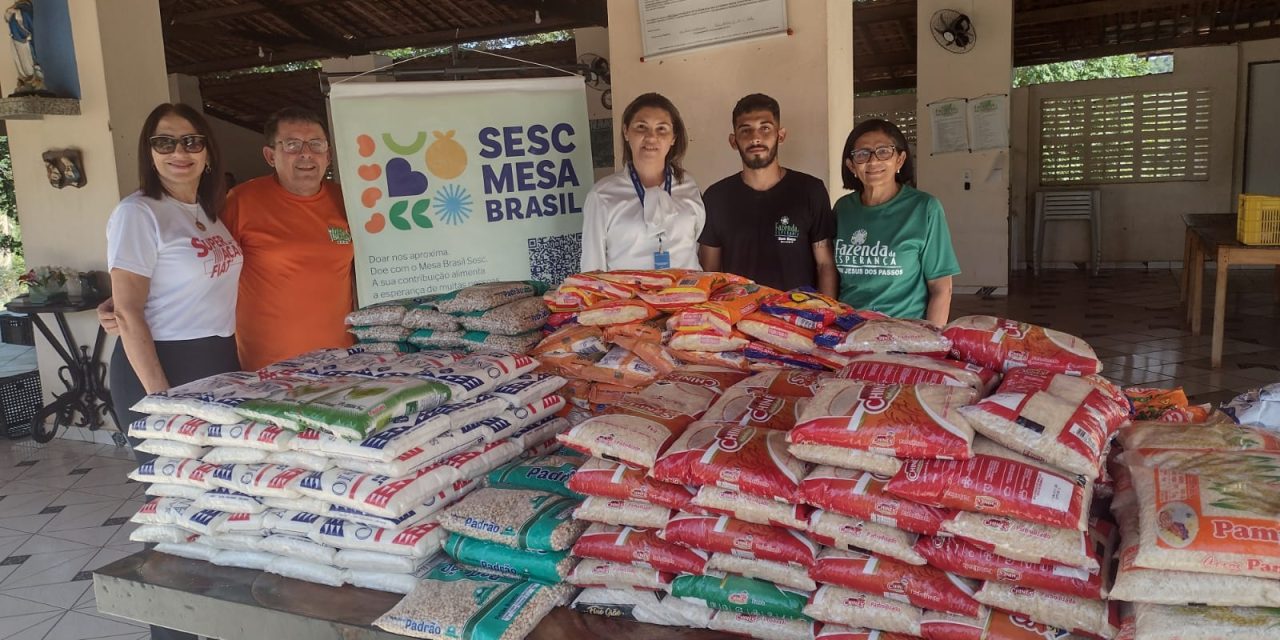 Fazenda da Esperança de Oeiras (PI) recebe doações de alimentos da JELTA FIAT e do SESC Mesa Brasil