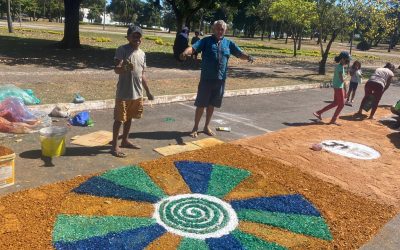 A participação da Fazenda da Esperança na confecção dos tapetes de Corpus Christi