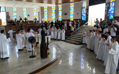 Seminaristas da Diocese de Sobral peregrinam na Fazenda São Bento em Sobral