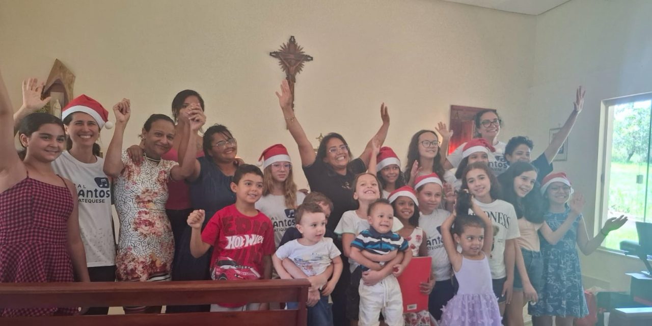 Visita especial:  crianças cantam esperança para acolhidas em Goiânia.