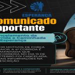 Comunicado importante sobre a 4° Corrida e Caminhada da Esperança